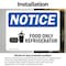 Signmission Food Only Refrigerator Sign With Symbol, 10 in W x Rectangle, Vinyl Decal OS-2PACK-NS-D-710-L-12824 - alternate 4